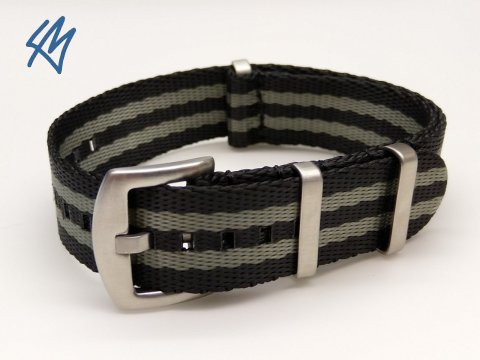Nato heavy XXL / černá, šedá / š. 22 mm