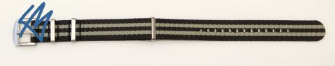 Nato heavy XXL / černá, šedá / š. 22 mm