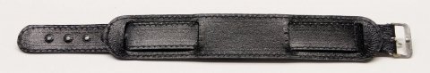 BUFFALO - černý vojenský řemen s podložkou / š. 18 mm