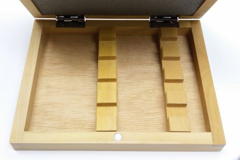 Dřevěný box + pinzety (nerez) 4 ks - Economy