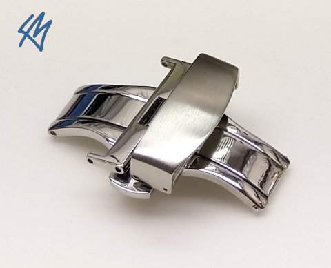SATIN matná motýlková spona s tlačítky 20 mm