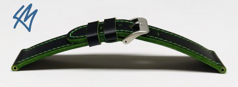 OLYMP černá + zelená / š. 26 (22) mm / Eulit