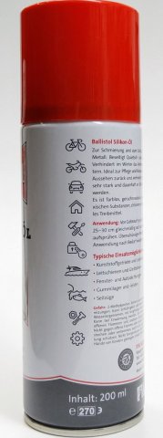 SILIKON-ÖL 200ml sprej - olej pro průmysl a vozidla / BALLISTOL