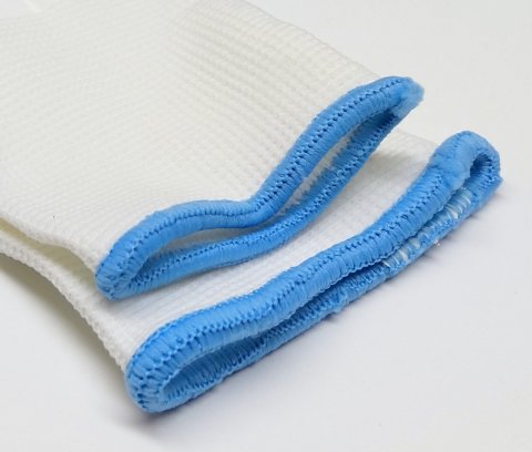 YUMEN 0700 bílé pracovní rukavice / velikost 10 (modrý lem)