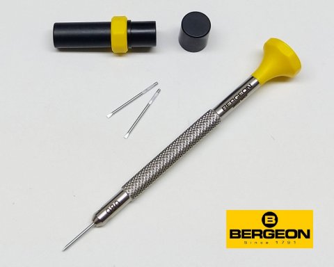 Bergeon 30081-AT ø 0,80mm ŽLUTÁ / nerezový hodinářský šroubovák / Swiss made