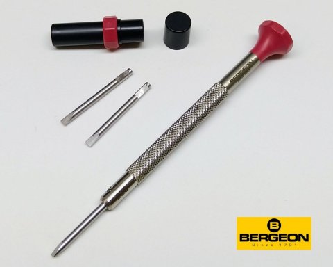 Bergeon 30081-AT ø 2,20mm RŮŽOVÁ / nerezový hodinářský šroubovák / Swiss made