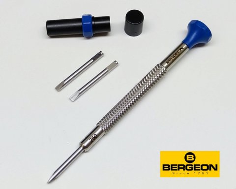 Bergeon 30081-AT ø 2,50mm MODRÁ / nerezový hodinářský šroubovák / Swiss made