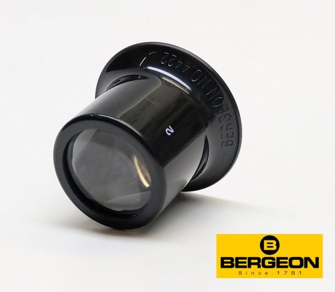 STANDARD BERGEON hodinářská lupa č.4 / zvětšení 2,5x / Swiss