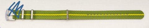 Nato heavy / zelená, žlutá / š. 18 mm