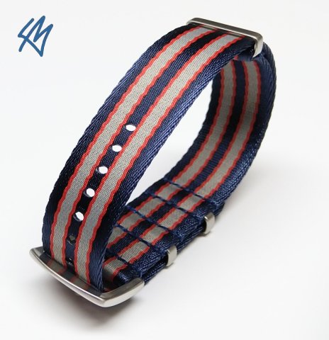 Nato heavy / modrá, červená, šedá / š. 20 mm