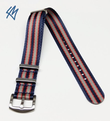 Nato heavy / modrá, červená, šedá / š. 20 mm