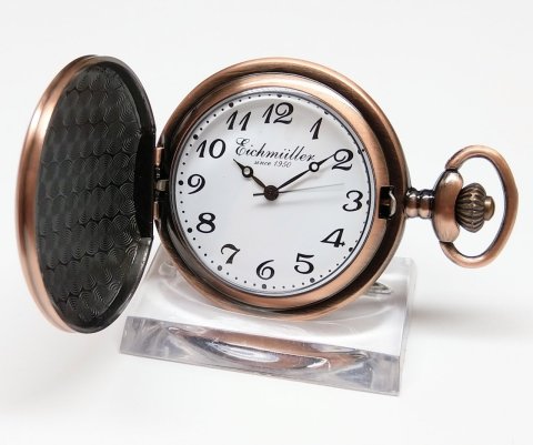 Kapesní hodinky Eichmüller / rosé + řetízek (sada E1127)