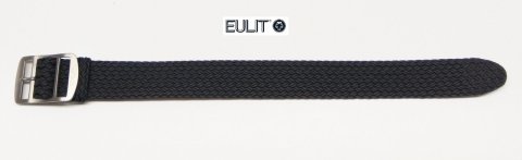 ATLANTIC perlon průvlek, černá / š. 22 mm / EULIT
