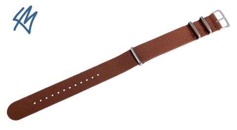 CANOE nato strap hnědá / š. 22 mm