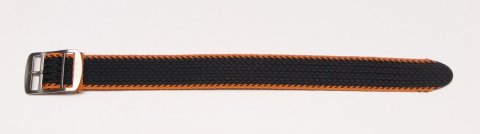 ATLANTIC perlon průvlek, černá, oranžová / š. 20 mm / EULIT