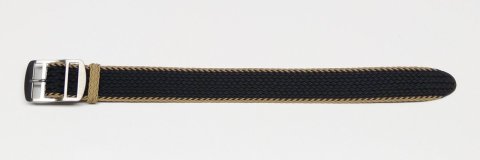 ATLANTIC perlon průvlek, černá, béžová / š. 20 mm / EULIT