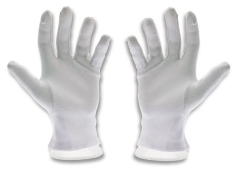Aranžérské bavlněné rukavice – bílé / velikost M / 8