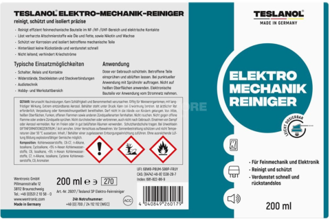 Elektromechanika - čistič ve spreji 200 ml / Teslanol / Germany
