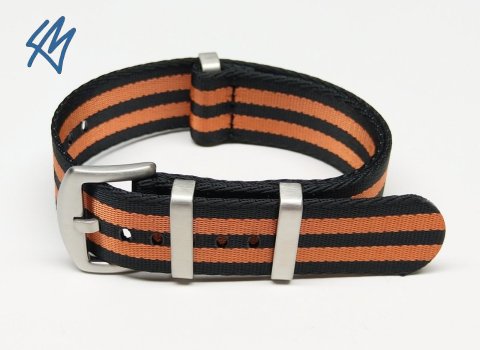 Nato heavy / SOFT černá, oranžová / š. 22 mm