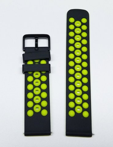 FIORMO silikon / černá, neon zelená / š. 22 (22) mm