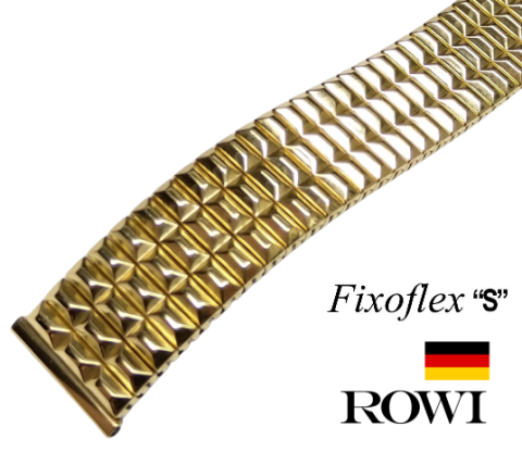FIXOFLEX model 5390 / zlacený nerez / š. 20 - 22 mm ROWI
