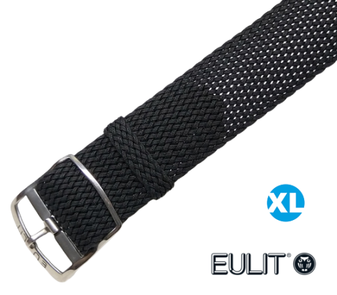 KRISTALL XL perlon průvlek, černá / š. 14 mm / EULIT