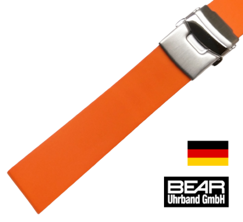 BEAR kaučukový řemen oranžový / š. 20 (18) mm Vulcanized Rubber