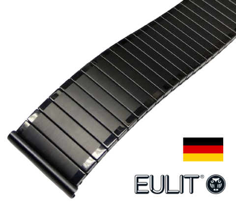 EULIT- FLEX model 4240 / PVD černá š. 22 - 24 mm