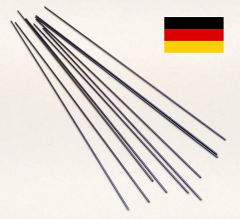 Drát - německá modrá čepová ocel - Ø 0,30 mm (délka 80 mm)