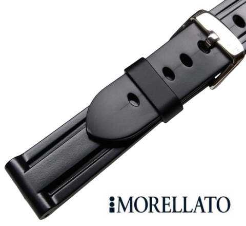 MARINER silikon / černá / š. 20 (18) mm Morellato