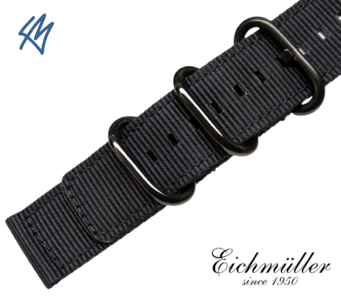 SPORT ZULU černá + PVD / š. 22 (22) mm Eichmüller