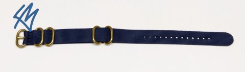 GOLD HEAVY ZULU Nato / modrá / š. 22 mm