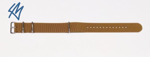 TREKKER nato strap / hnědá / š. 18 mm