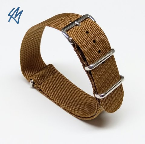 TREKKER nato strap / hnědá / š. 18 mm