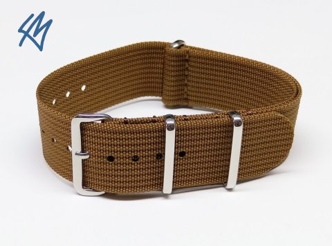 TREKKER nato strap / hnědá / š. 18 mm