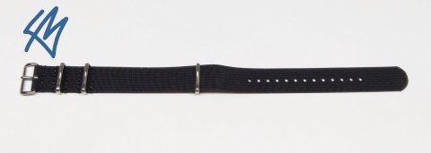 TREKKER nato strap / černá / š. 22 mm