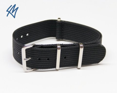 TREKKER nato strap / černá / š. 22 mm