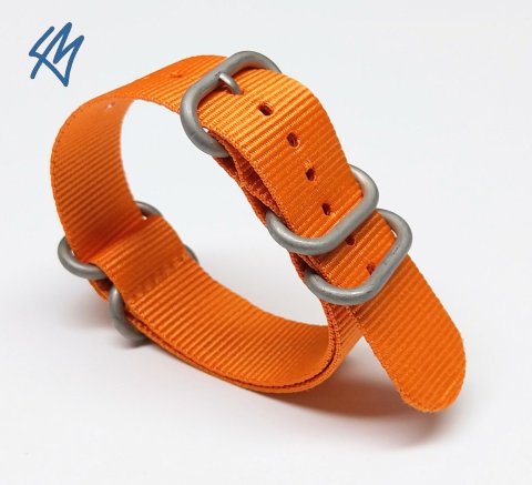 Oranžová Nato ZULU/ 5R strap / š. 20 mm