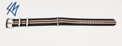 Nato STRIPES / černá, béžová, vínová š. 22 mm