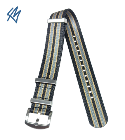 Nato heavy / SOFT černá, béžová, stříbrná / š. 20 mm