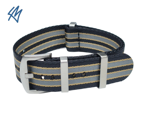 Nato heavy / SOFT černá, béžová, stříbrná / š. 20 mm