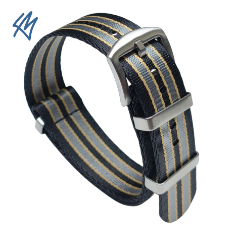 Nato heavy / SOFT černá, béžová, stříbrná / š. 20 mm