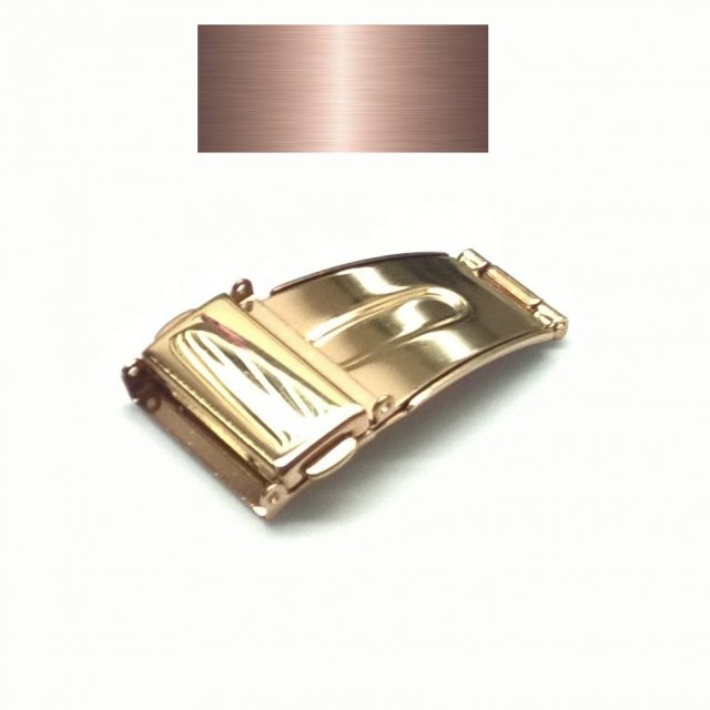 KRÁTKÁ skládací spona s dvěma tlačítky ROSÉ gold / š. 10 mm