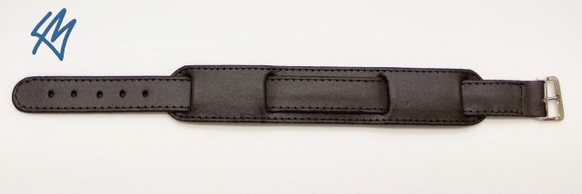 XL Vojenský řemen kožený šíře 16 mm tmavě HNĚDÝ