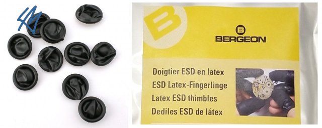 Latexové prsty ESD velikost XL (Ø24mm) / 10 ks - Bergeon