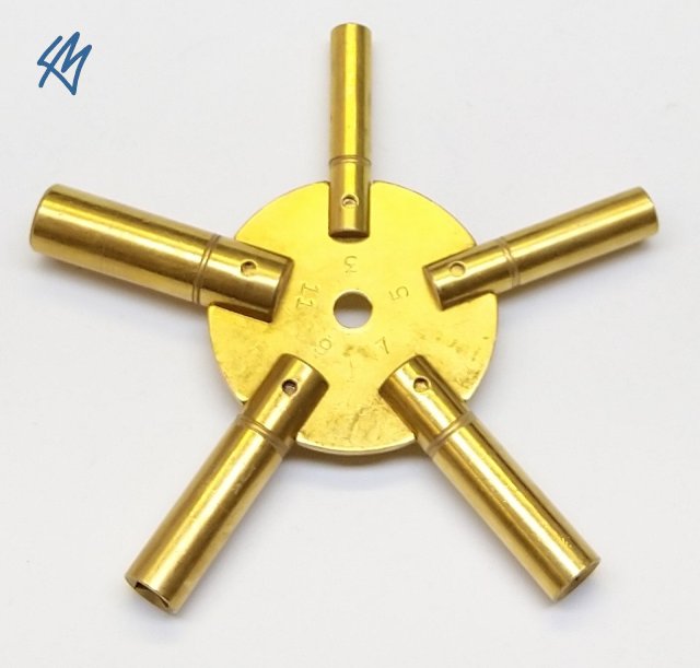 Klíč "hvězda" pro natahování velkých hodin - model 4099