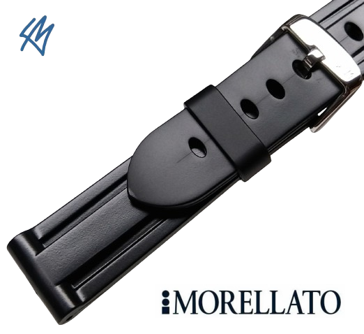 MARINER silikon / černá / š. 22 (20) mm Morellato