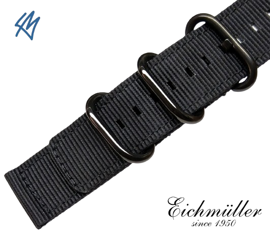 SPORT ZULU černá + PVD / š. 22 (22) mm Eichmüller