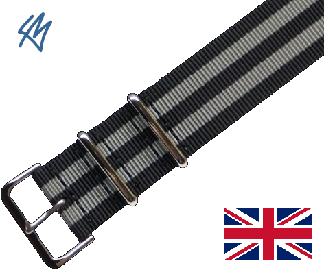 COMPASS Nato nylon / černá, šedá / š. 22 mm / CONDOR