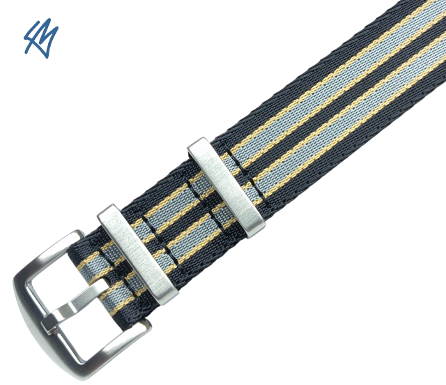 Nato heavy / SOFT černá, béžová, stříbrná / š. 20 mm